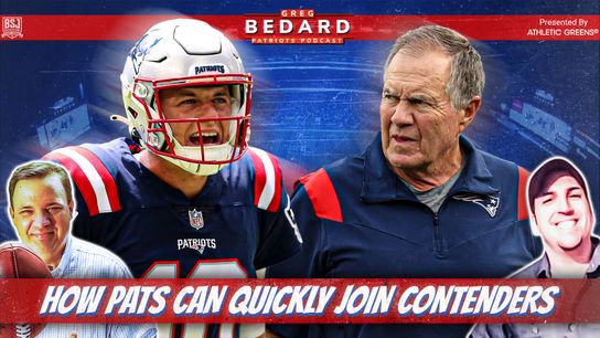 .@athleticgreens Podcast & Video: Bedard Patriots Pod - How the Pats can quickly join the contenders taken at BSJ Headquarters (Patriots)